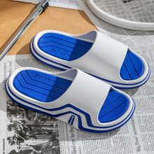 现货拖鞋男双色外穿软弹跑道运动拖鞋夏季室内防滑居家洗澡一字拖