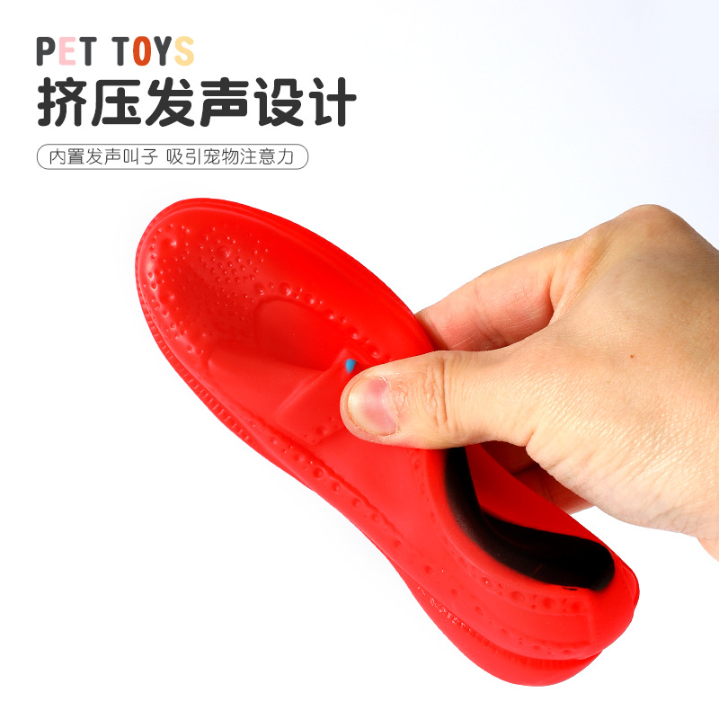 Venta caliente transfronteriza juguetes para perros zapatos de cuero con sonido de vinilo juguetes para mascotas cachorros molares juguetes para perros al por mayor para aliviar el aburrimiento