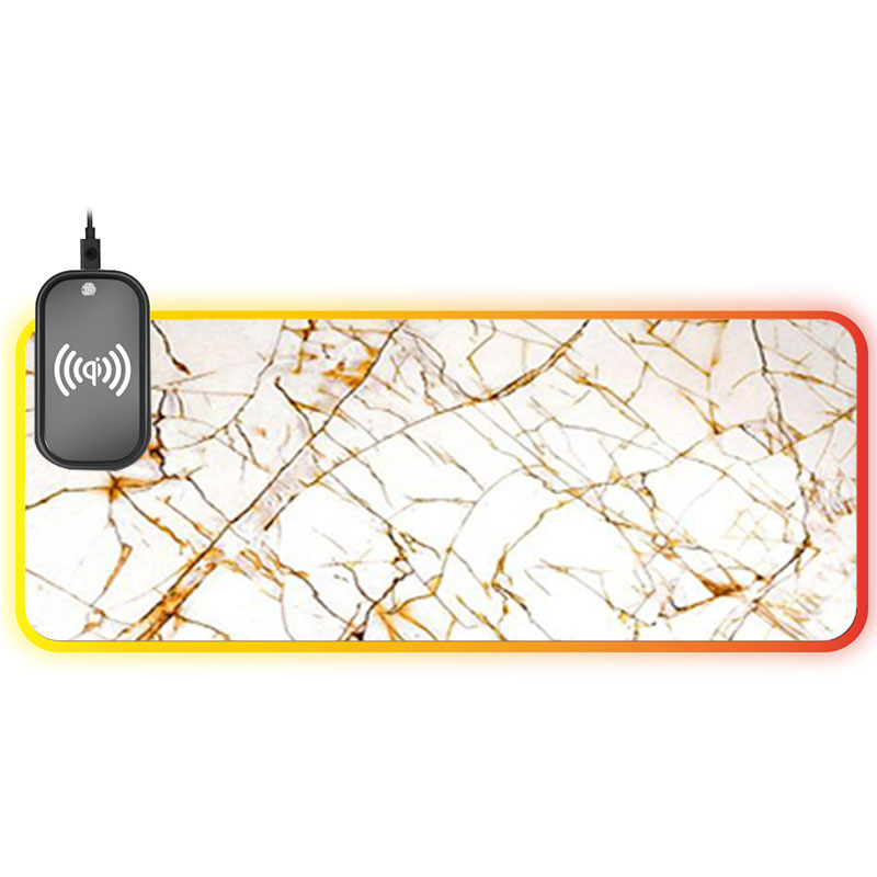 Marble Art Luminous RGB Gaming Mouse Pad LED Keyboard Pad