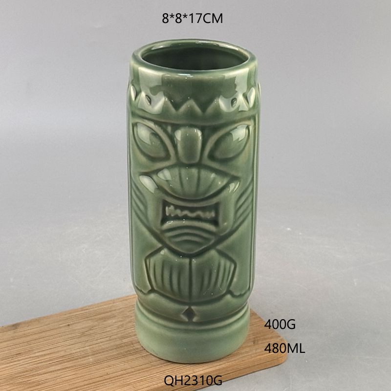 Cerámica pulpo tótem taza TIKI 3D pulpo monstruo taza Hawaiian TIKI taza