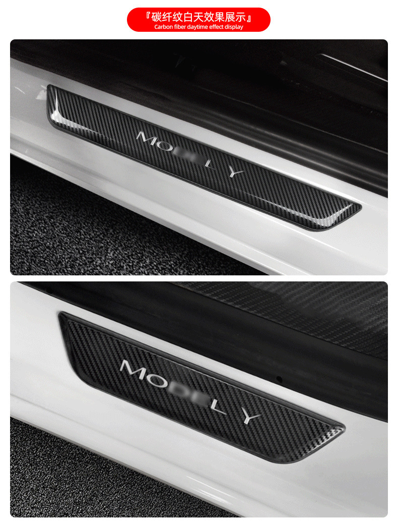 Suitable for Tesla Model 3/Y New Y Luminous Threshold Strip Magnetic Induction Led Light-Up Welcome Pedal Modification