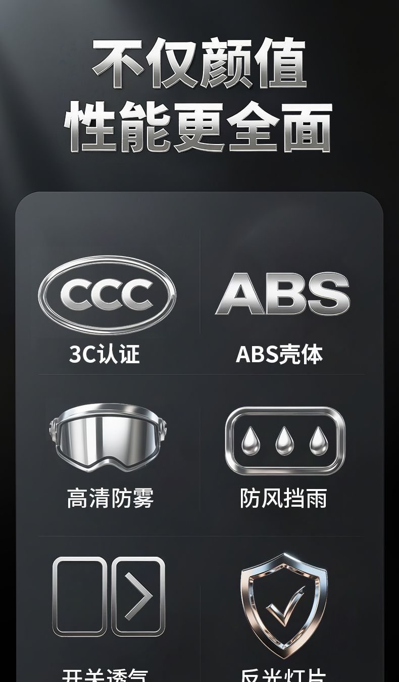 3C Certified Electric Motorcycle Helmet with Silver Plated Hidden Lens