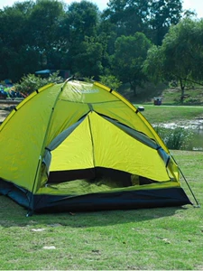 Small Pole Tent with Fiberglass and Aluminum Poles, Suitable for Home Use, 3-4 Person Cone-Shaped Camping Tent, Rainproof and Sunshade