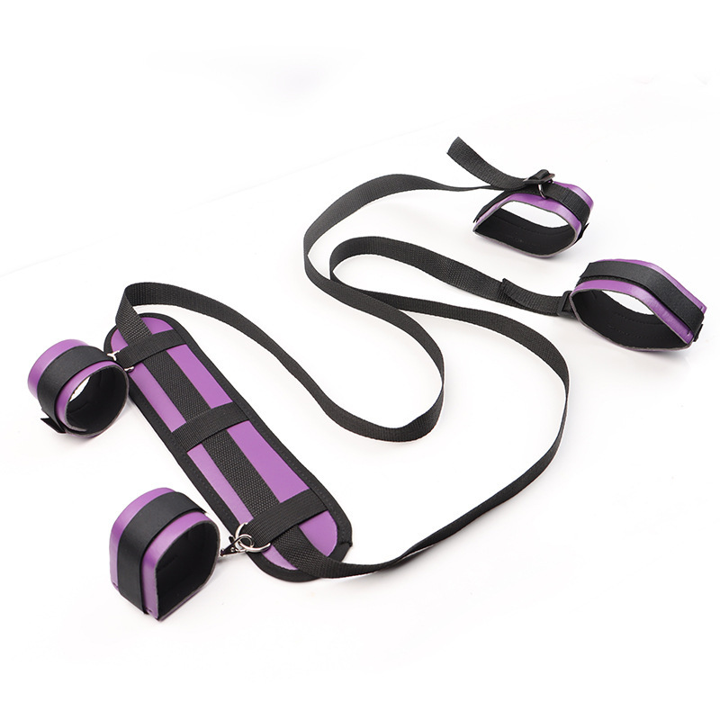 Nylon Leg Splitter Restraint with Adjustable Straps, Black Bondage Training Tool — detail image 7