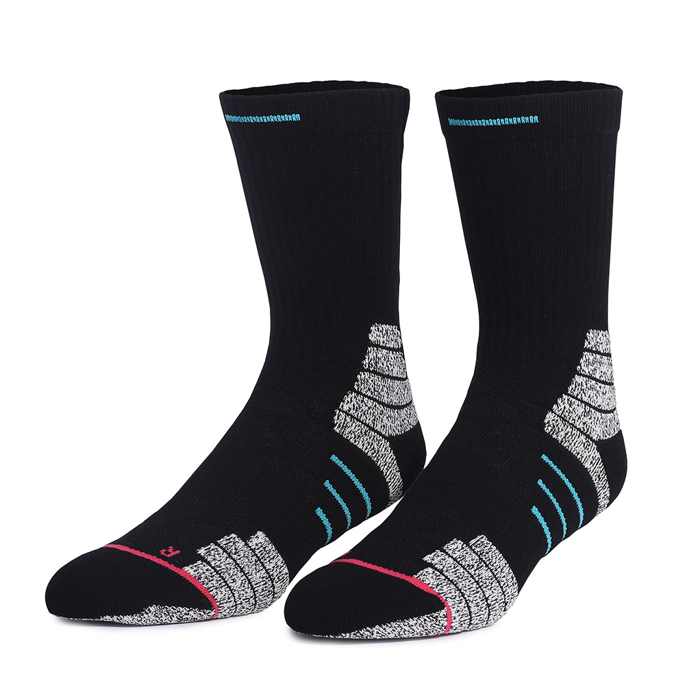 Calcetines de toalla gruesos para hombres y mujeres, calcetines deportivos profesionales, calcetines antideslizantes hasta la pantorrilla, transpirables y absorbentes del sudor, prácticos calcetines de baloncesto de élite image 8