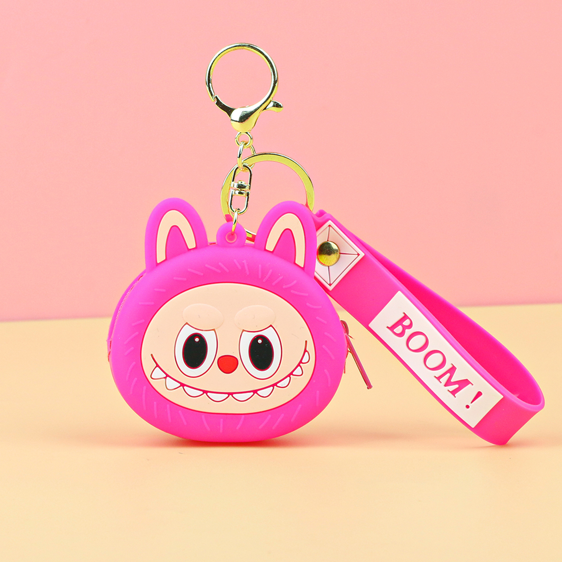 子供用ラブブ小銭入れシリコンプチギフトキーホルダーペンダントカードキャッチャーマシンプチギフトラブブ