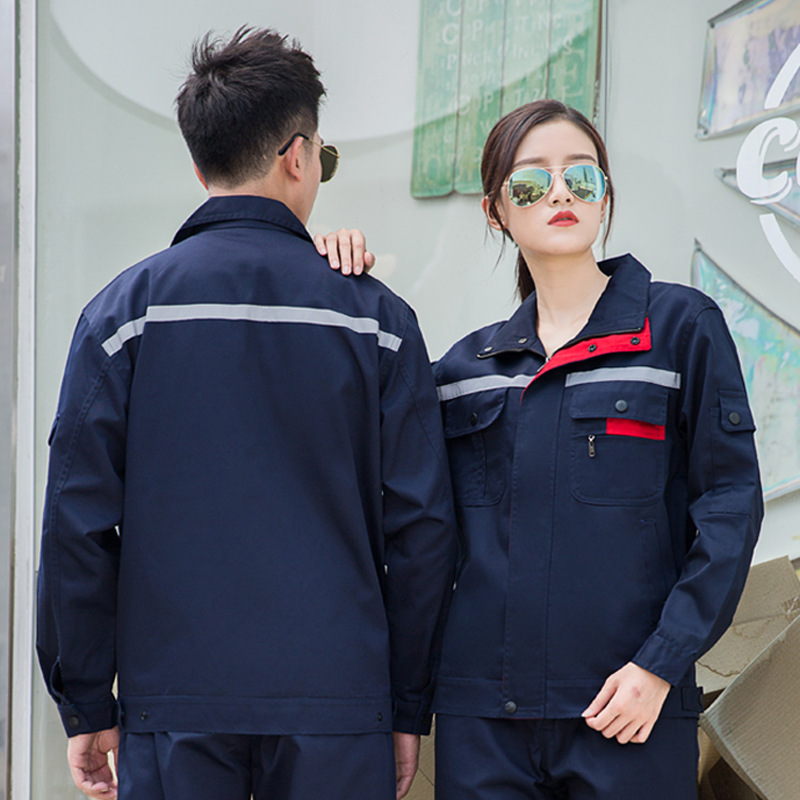 男性用作業服、春秋長袖工場服、耐摩耗性・防汚性作業服、自動車修理服、工事現場労働保護服、カスタマイズスーツ|undefined
