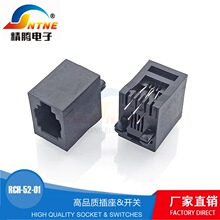 RJ45插座 全塑无耳RJ45网络接口网口 4针RJ45连接器RCH-52-01无耳