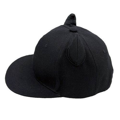 European and American small devil horns decoration baseball cap, duckbill cap, sun hat, outdoor sports cap, personalized flat brim hat