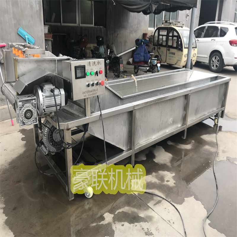 供应白菜清洗机||叶菜类蔬菜清洗专用拨轮—气泡式清洗机