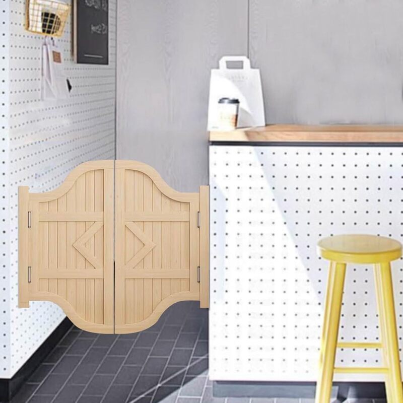 Cross-Border Solid Wood Cafe Swing Doors, Rustic Car Doors, Modern Car Half Doors, Double Porch Entrance Swing Doors