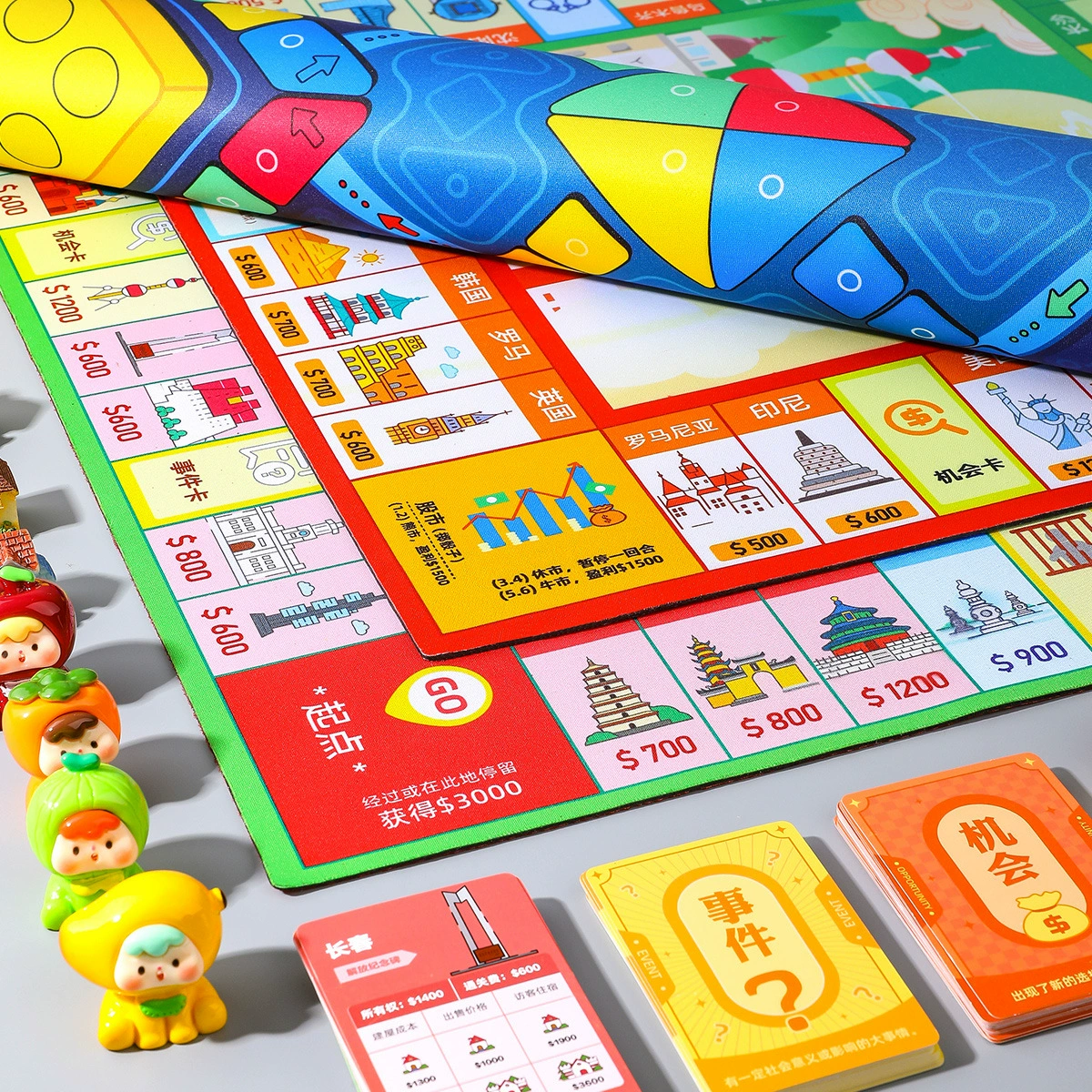 Монополия, игрушка, "Мировой тур", шахматы в виде самолета, настольная игра, карты, элитное издание