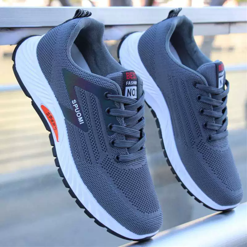 Мужская обувь, нескользящая мужская новая обувь, повседневная обувь, мягкая подошва, дышащая сетка, спортивная обувь с защитой от запаха, повседневная летняя обувь для бега