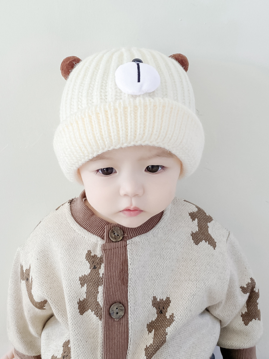 嬰兒帽子寶寶可愛超萌毛線帽秋冬嬰幼兒新款針織帽洋氣小童套頭帽