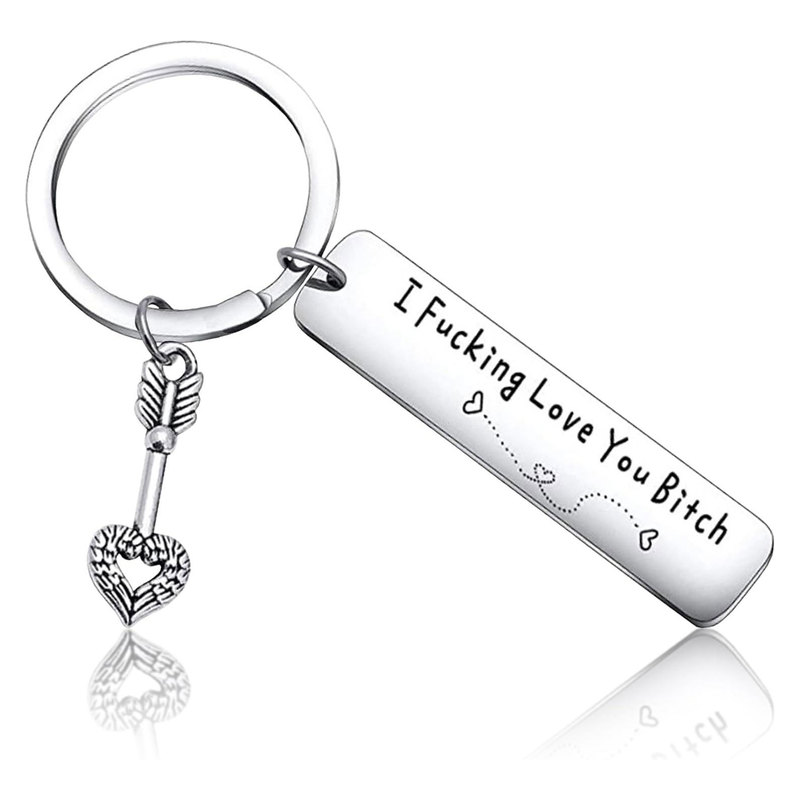 Amazon Cross Border Keychain, Custom Pendant, Best Friend Couple Stainless Steel Fashion Keychain