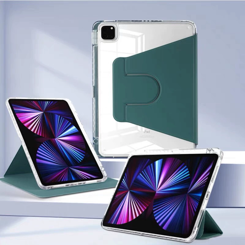 Защитный чехол для iPad Air 6 5 нового поколения 10.9 из акрила 789 с поворотом PRO11 со слотом под стилус 9.7 твердое корпусное изделие