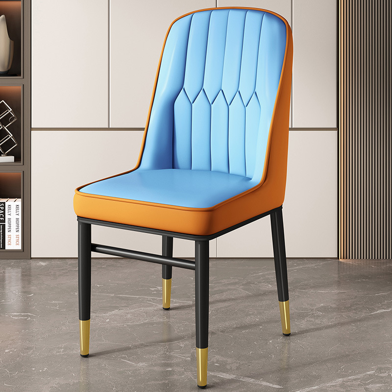 스카이블루+오렌지 블랙골드 다리 [엄선된 가죽 안정적인 프레임]