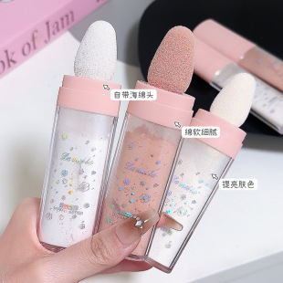 Fairy Highlight Pat Powder Flash Pearlescent Bride Face Clavicle Body Shining Powder Shining Silkworm Eye Shadow