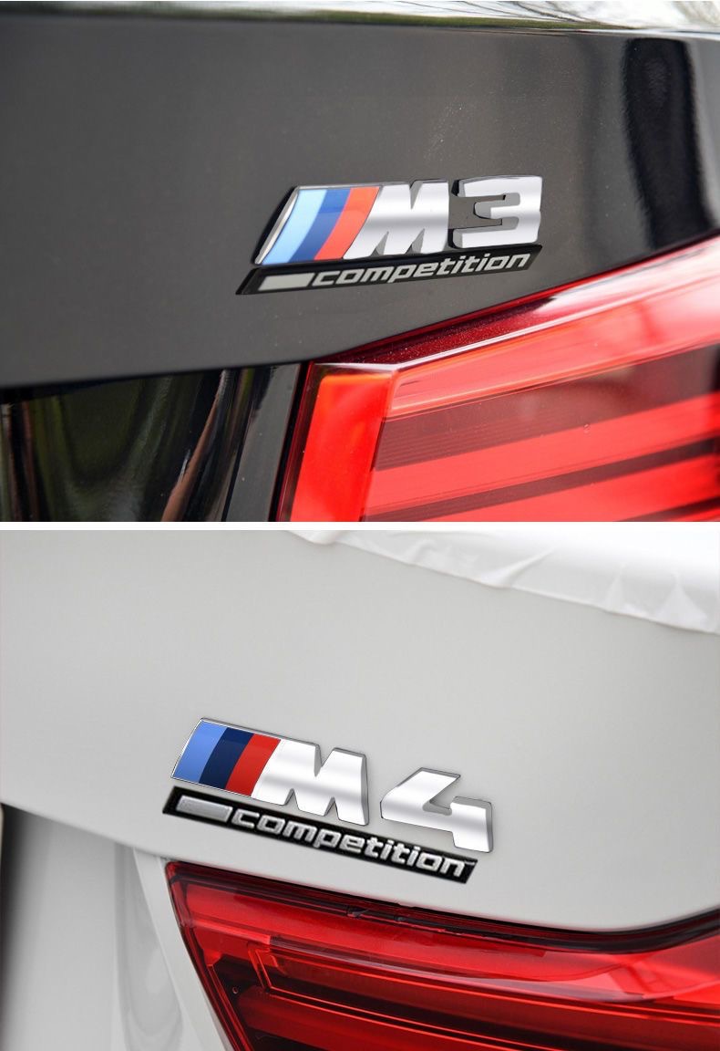 Suitable for Bmw Thunder m Standard Car Modified M1 M2 M3 M4 M5 M6 Logo Car Sticker Rear Tail Logo Thunder Version