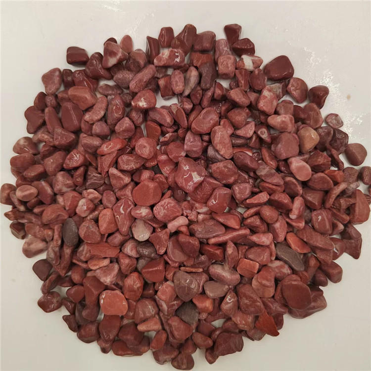 厂家供应鸡血红石子胭脂红石子红色水洗石胶粘石露骨料用红石子