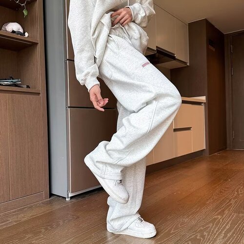 American Hip-Hop Plain Color Men's Autumn Youth Trend Sports Straight Leg Casual Long Pants Trend Cross-border