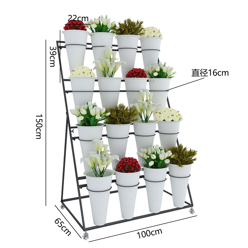 Soporte de flores de hierro forjado para decoración