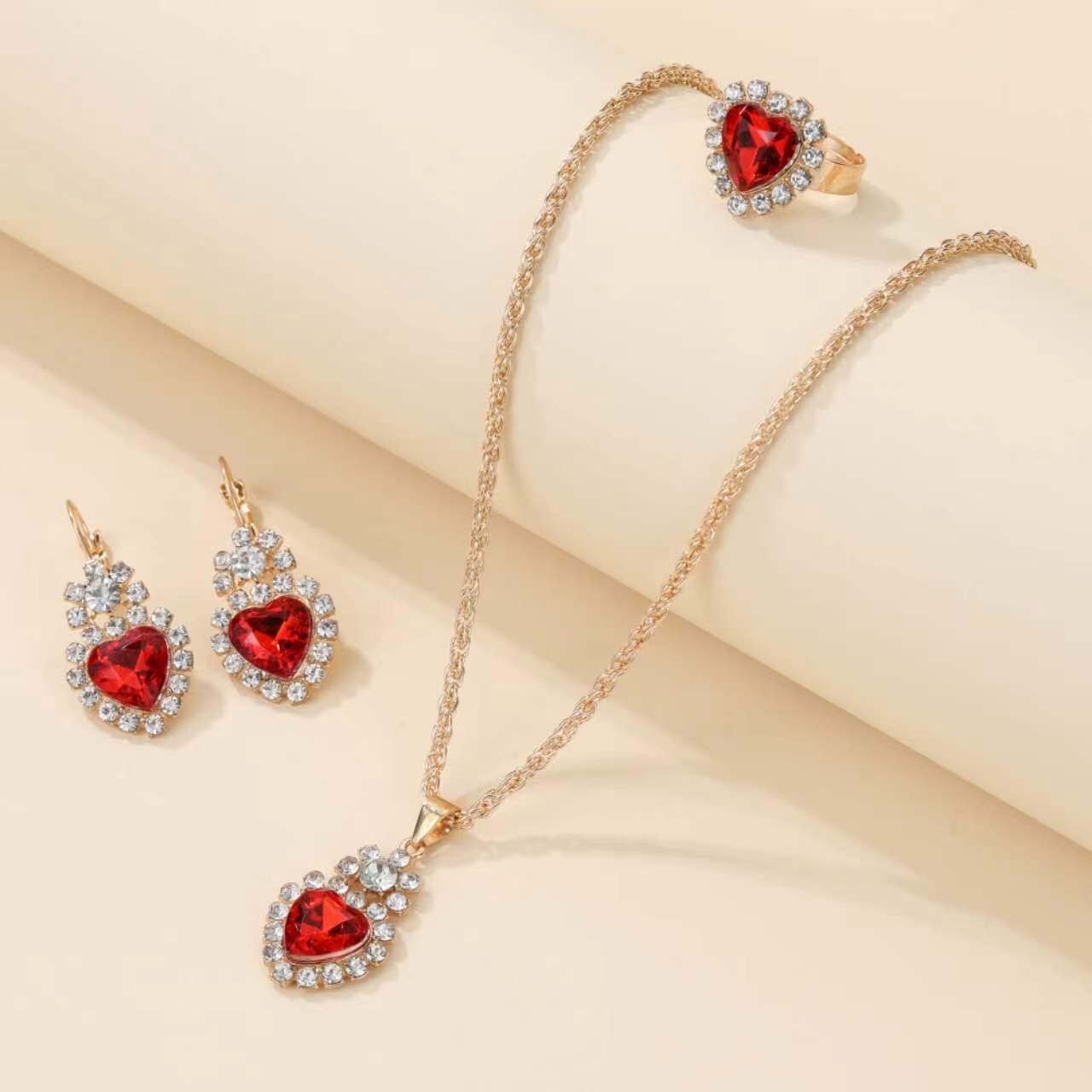 20g Weight Rhinestones Inlay Material Jewelry Set Classification Jewelry Set Quantity Daily Occasion Alloy Material Rectangle Pattern All Seasons Season Women's Gender Plating, Inlay Design Simple Style, Shiny Style Simple Style Shiny Rectangle Alloy Plating Inlay Rhinestones Women's Jewelry Set 5