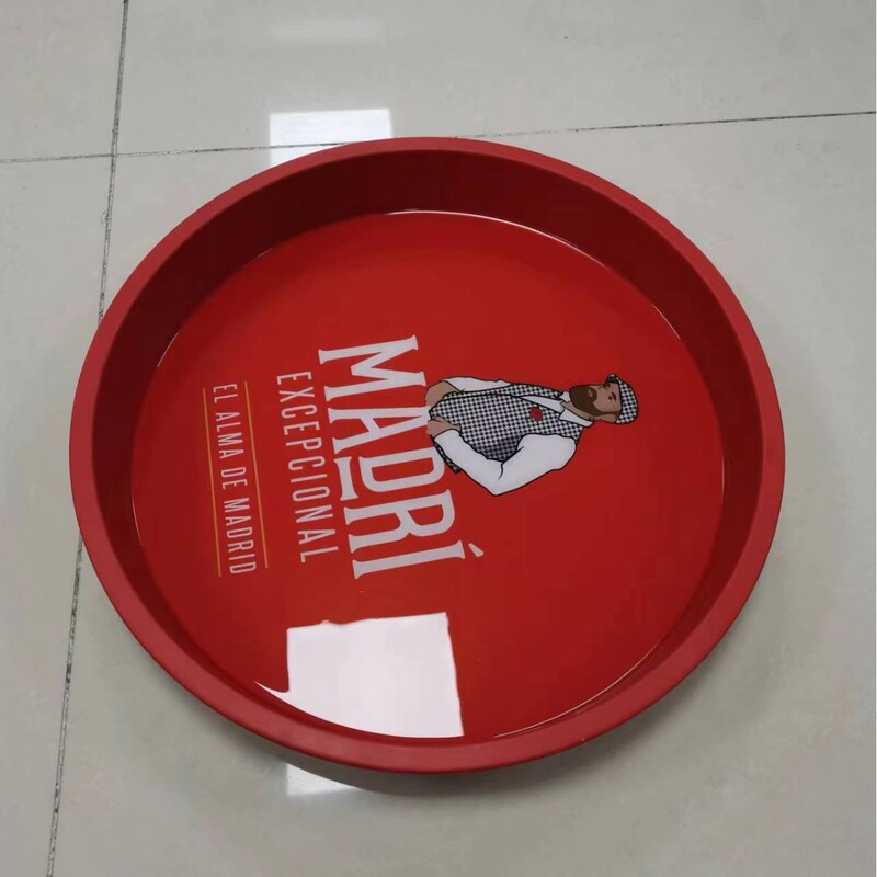 Pure Aluminum Beer Tray Round Tray Wine Anti-Skid Tray Tableware Plate Recyclable Pure Aluminum Plate