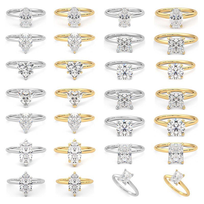 Princess Claw Inlaid Series S925 Silver Zircon Women's Ring Proposal Engagement Ring Valentine's Day Christmas Gift Wholesale