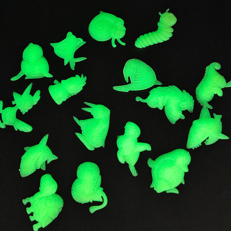Animales pegatinas de pared luminosas flores plantas delfines peces dibujos animados juguetes transfronterizos pegatinas de refrigerador fluorescente pegatinas de ventanas luminosas