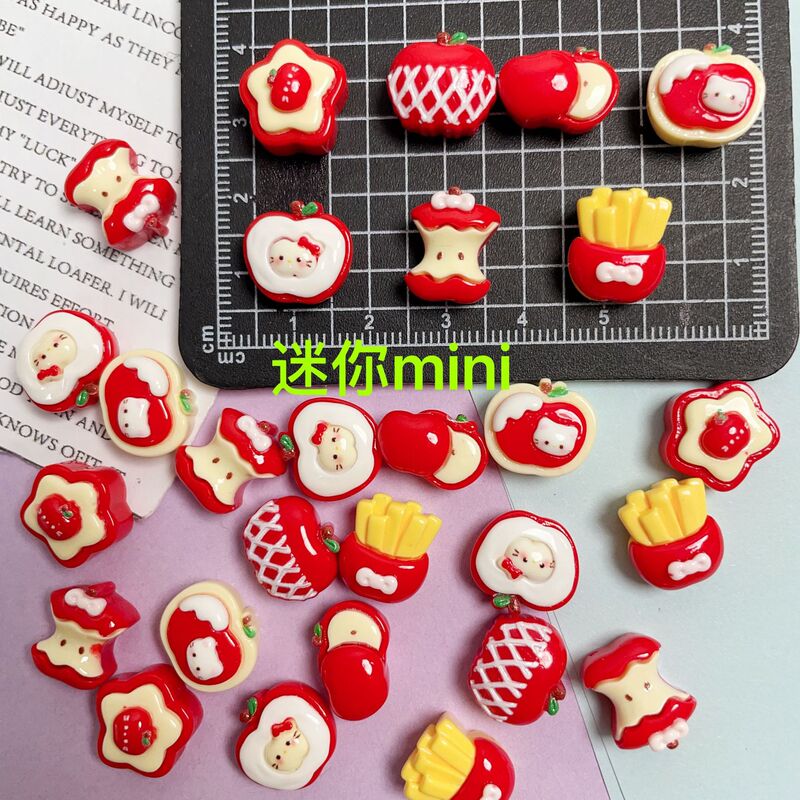 Apple Mini DIY Accessories Food Toy Mobile Phone Case Cream Glue Cartoon Jewelry Shoe Buckle Accessories Hairpin Mini