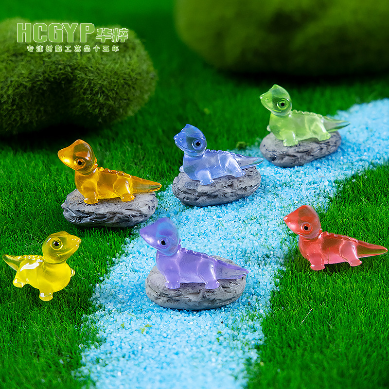 Glow-In-The-Dark Simulated Small Lizard DIY Material Decoration Accessories Creative Resin Crafts Micro Landscape Ornaments