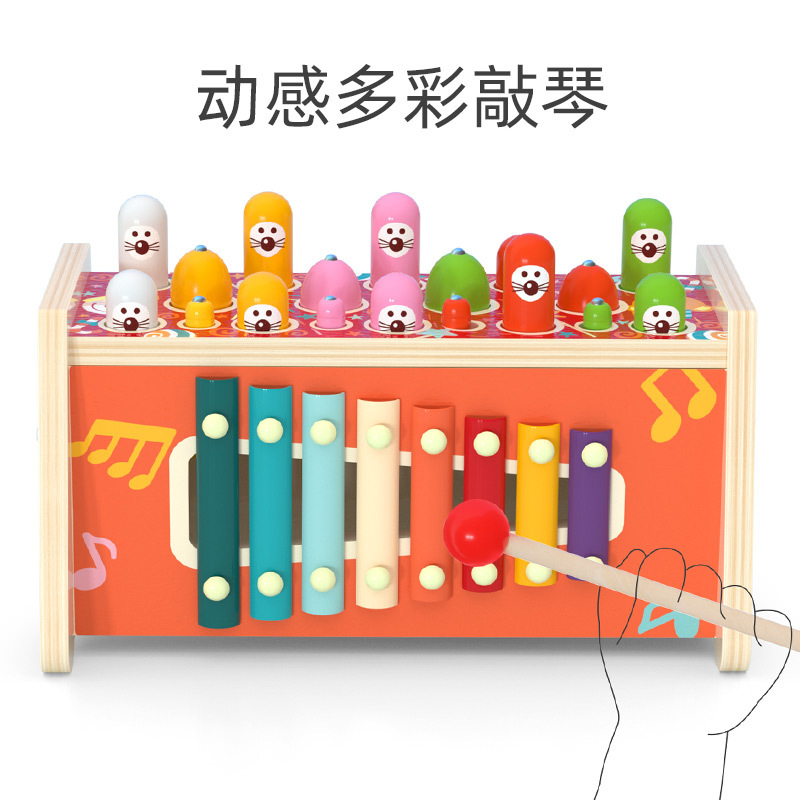 Hámster grande 0 niño 2 rompecabezas cerebro-movimiento bebé educación temprana 1-3 años de edad juguetes de pesca multifuncionales 4