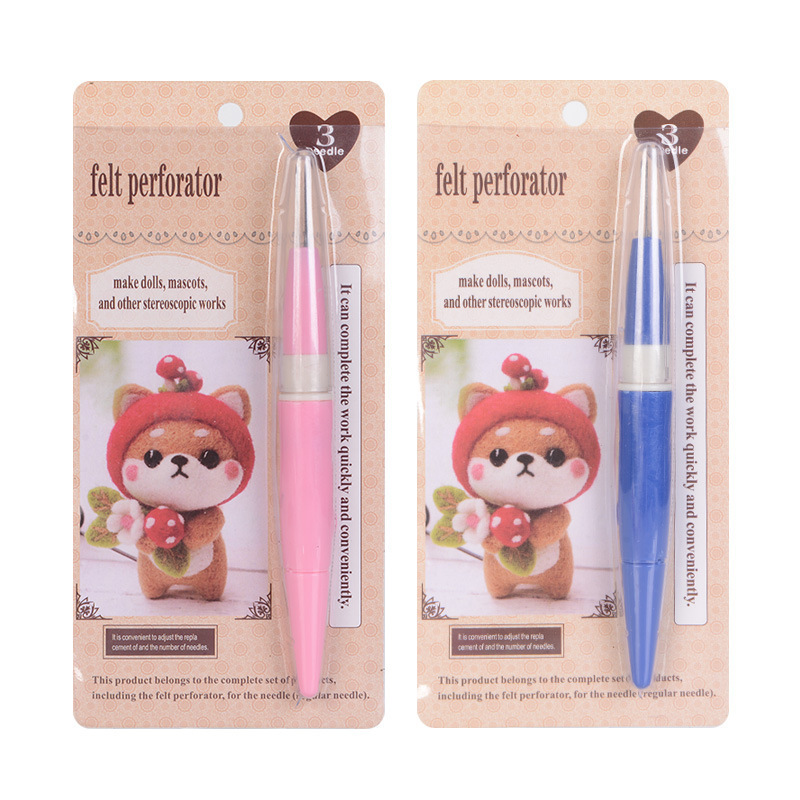 Bolígrafo de tres puntos de fieltro de lana (tres puntos de oveja)