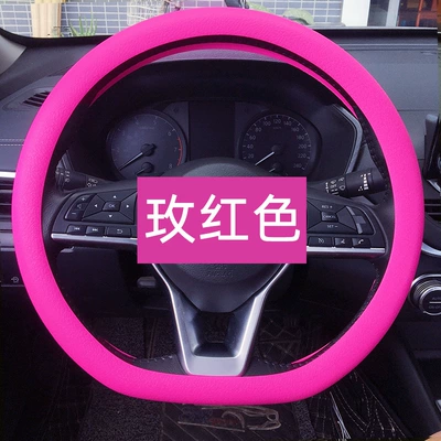 Steering wheel cover – Summer - rose-red-33-42cm