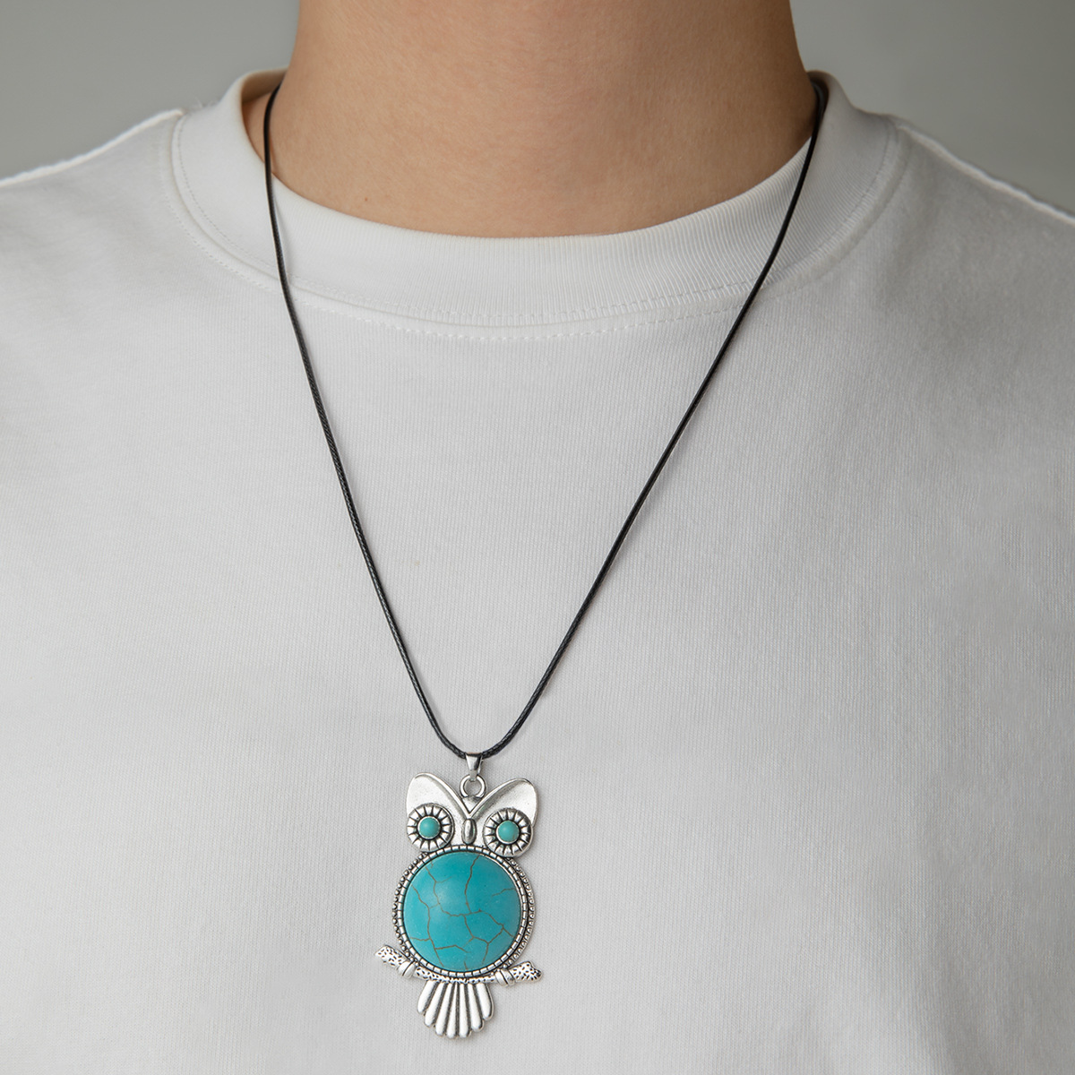 Geometric Moon Retro Classic Style Alloy Pendant Necklace Wholesale display picture 5