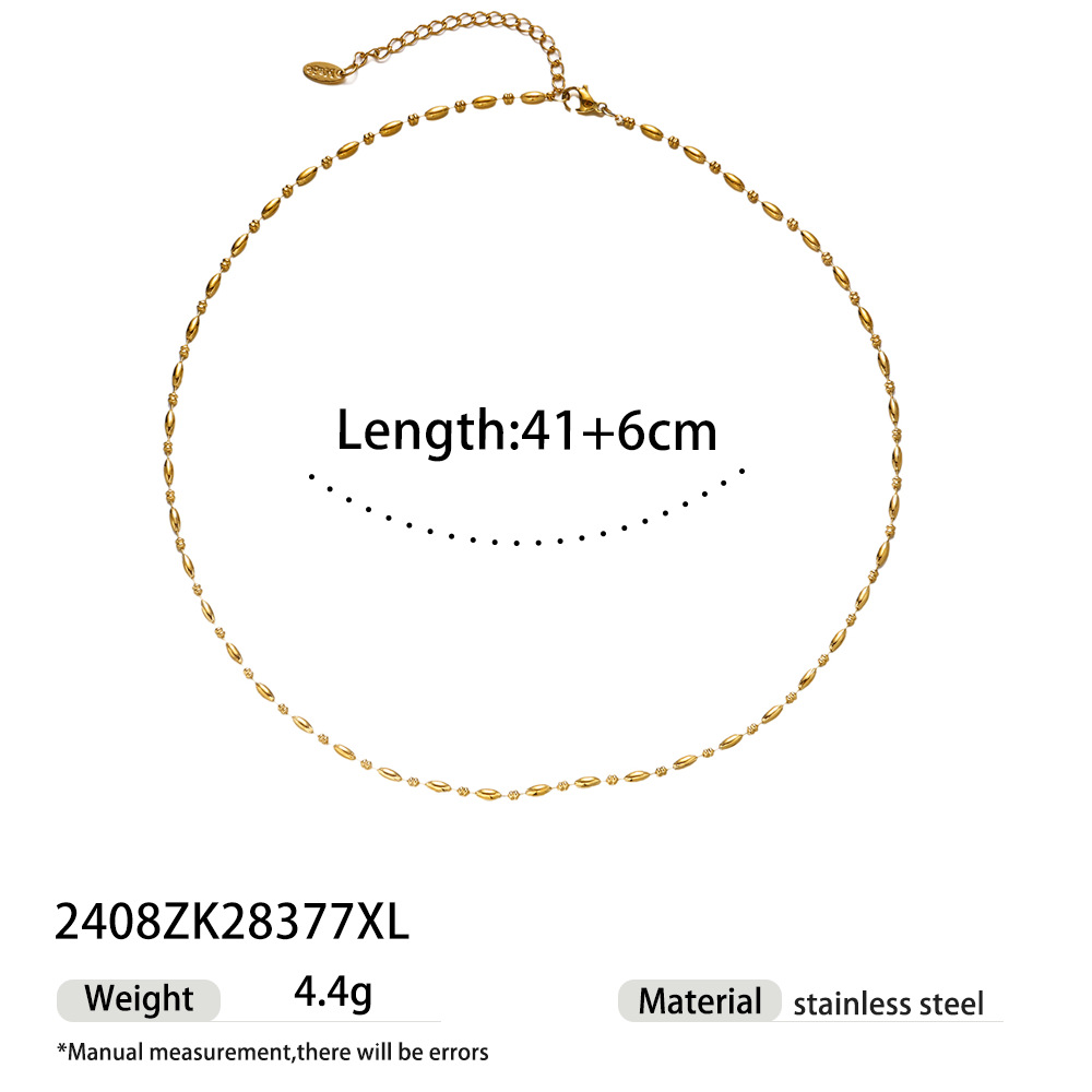 Taena collar de acero de titanio europeo y americano apilado con sentido de alta gama moda para mujer cadena de clavícula minimalista joyería explosiva transfronteriza al por mayor