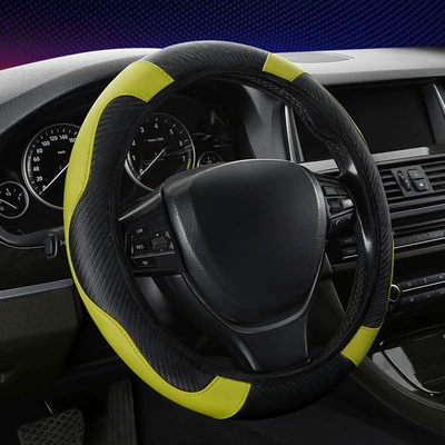 Steering wheel cover – car - yellow-38cm