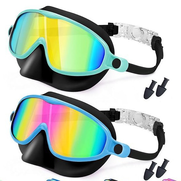 600A-어린이--(검은색과 파란색의 화려한 핑크 도금 + 검은색과 녹색의 화려한 금도금) + 귀마개