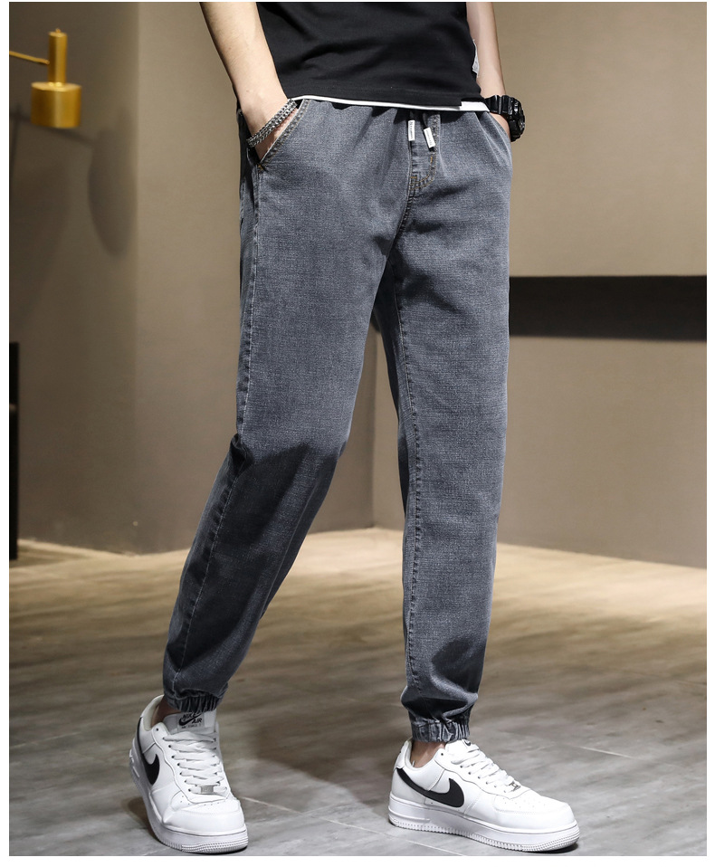 Japanese-style denim jogger pants - Image 8