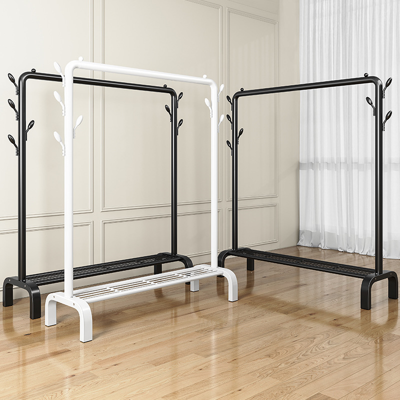 percha de ropa simple piso plegable balcón secado estante de ropa doméstico dormitorio doméstico varilla de secado plegable percha de ropa