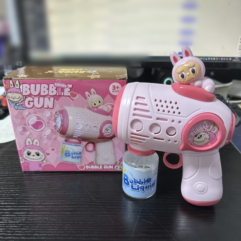 新款全自动吹泡泡机手持儿童灯光玩具厂家直销地摊批发网红泡泡枪|undefined