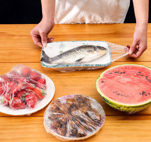 Disposable bear fresh-keeping mold cover with heat preservation and dustproof large elastic flap cover for vegetables and fruits