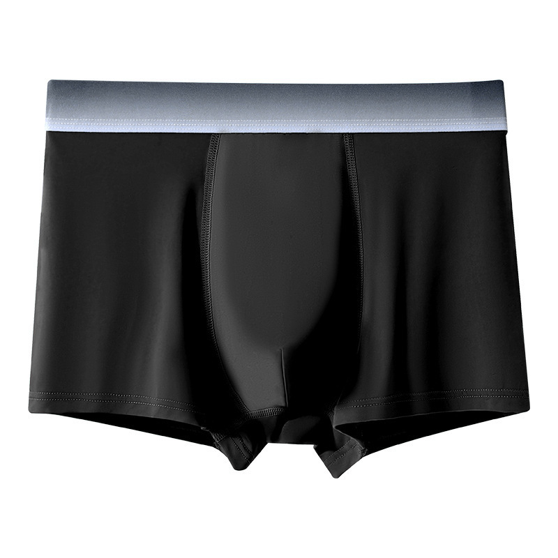 Pantalones interiores de hombre, pantalones de cuatro cuadrados de hielo sin marcas antibacterianas, pantalones cortos de ángulo plano de tamaño grande, cabeza de verano, delgados