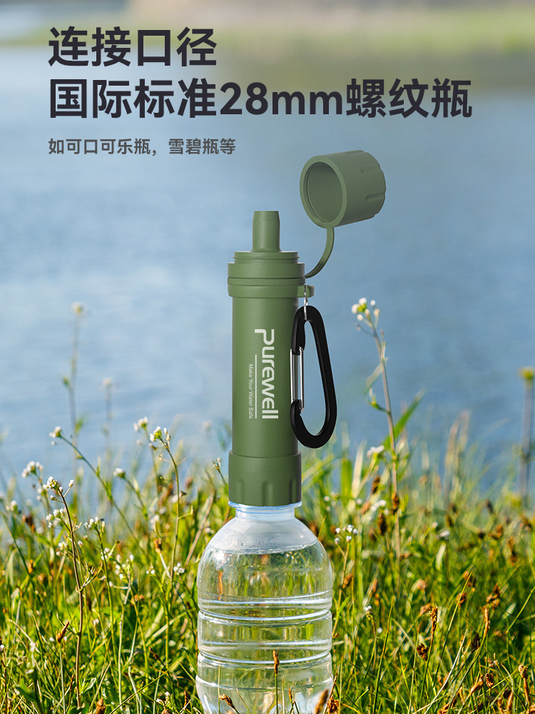 Transfronteriza amazon caliente al aire libre paja de purificación de agua de emergencia bebida directa purificador de agua paja de filtro portátil image 4