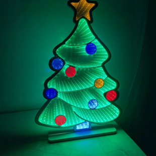 LED acrylic Christmas tree decorative lights cross-border shopping mall manor indoor background wall luminous abyss tunnel lights