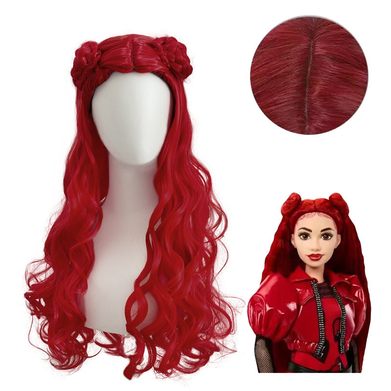 Cross-Border New Product Descendants Cosplay Descendants 4 Cos Halloween Cosplay Wig Headgear