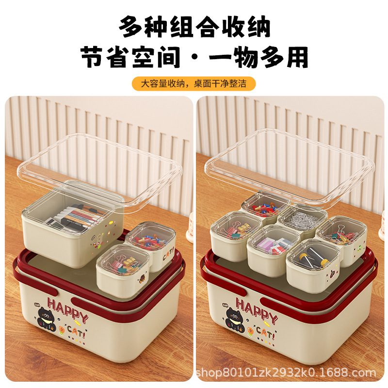 多機能収納ボックス、家庭用デスクトップ化粧品、ジュエリー、文具収納ボックス、スナック、おもちゃ、小物収納ボックス|undefined