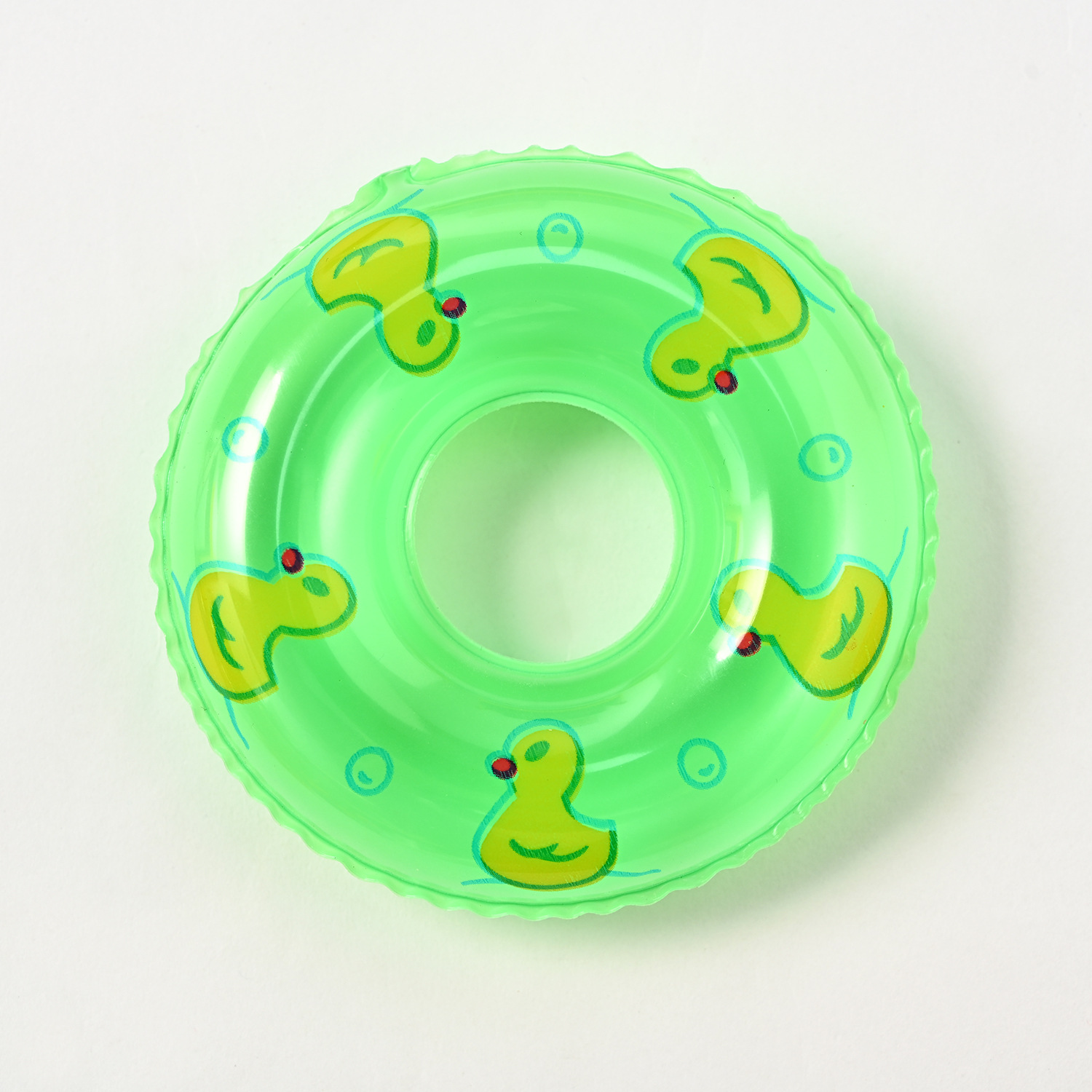 Juguetes de baño para niños mini pequeño círculo de natación pato amarillo accesorios tiendas de té leche donut pequeño círculo de natación