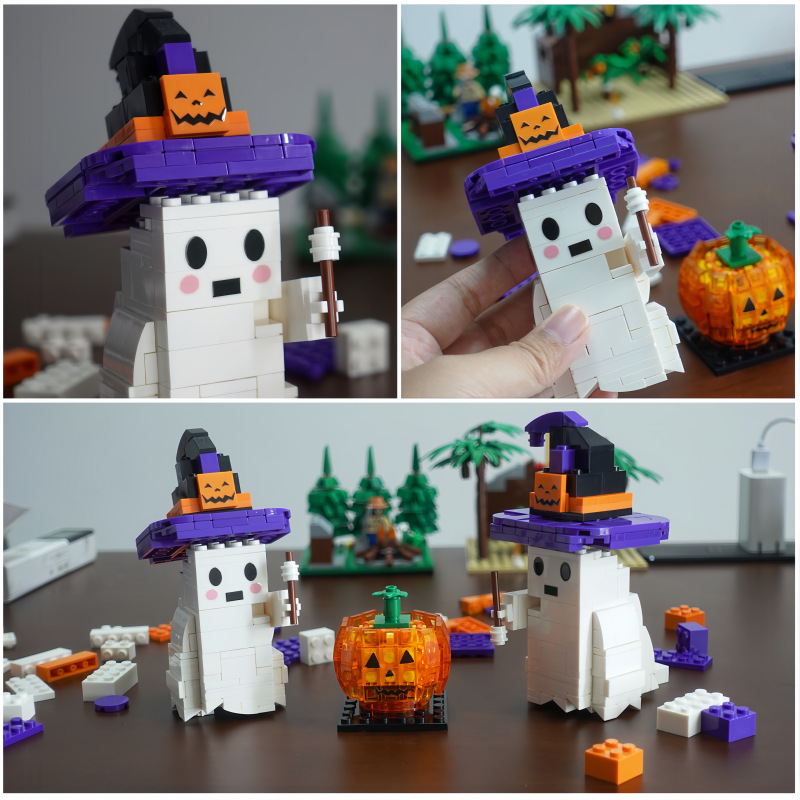 Halloween Building Blocks Set With Lights And Sounds For Children_voghion.com